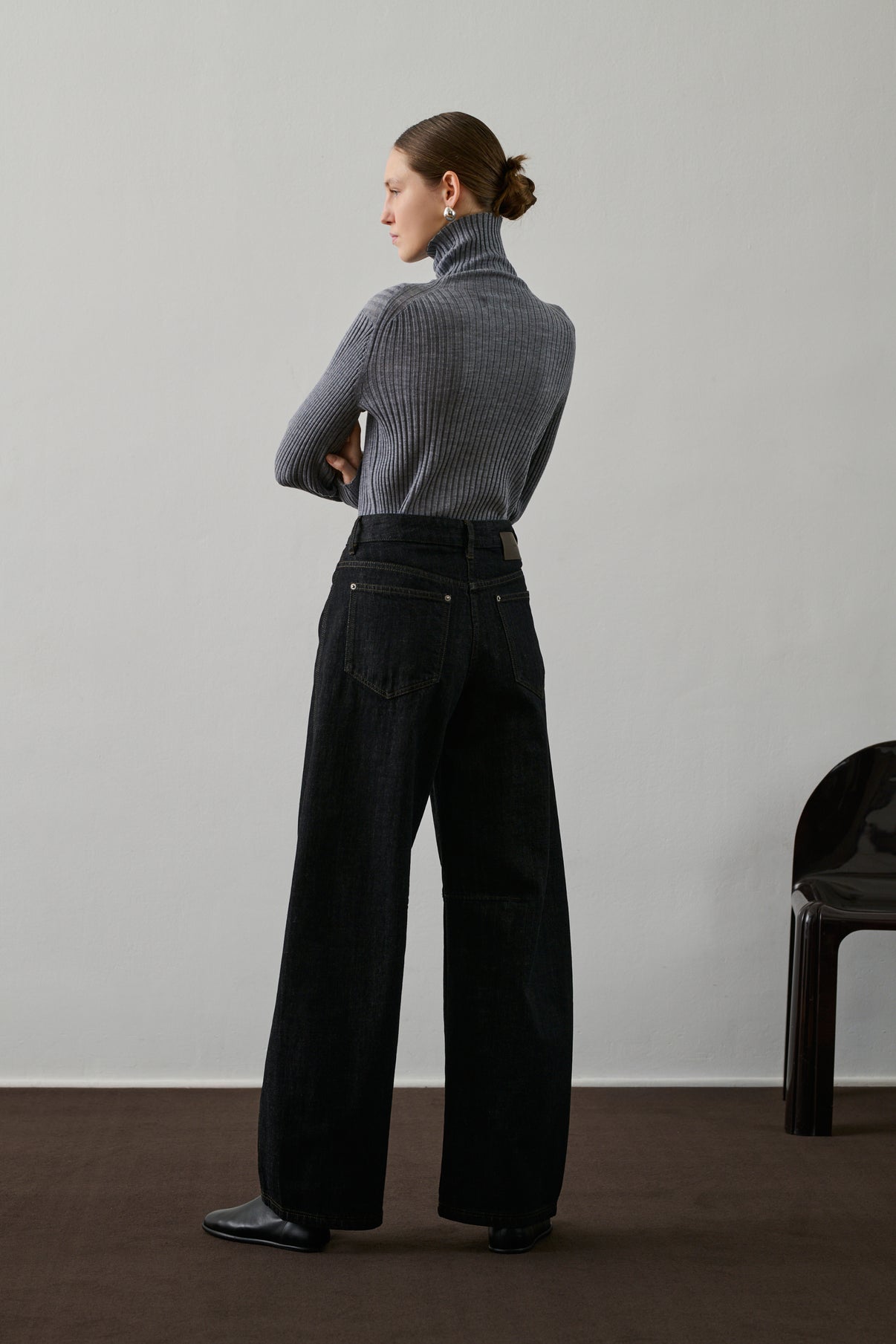 Polo Filao - Gris Chiné - Laine - Femme vue 2