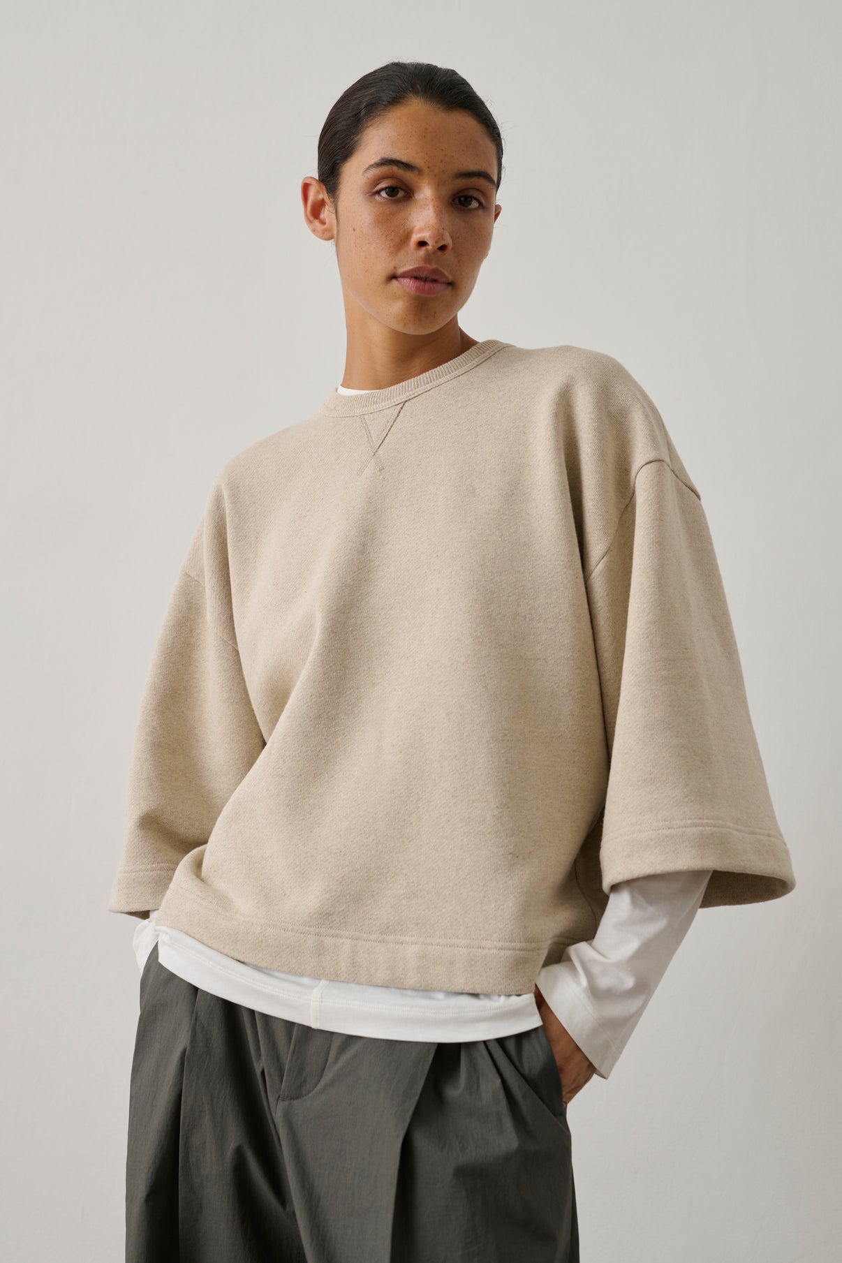 Sweatshirt Iksan - Beige Chiné - Femme vue 2